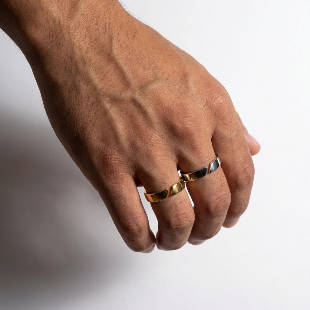 Aura | Anillo circular minimalista para hombre