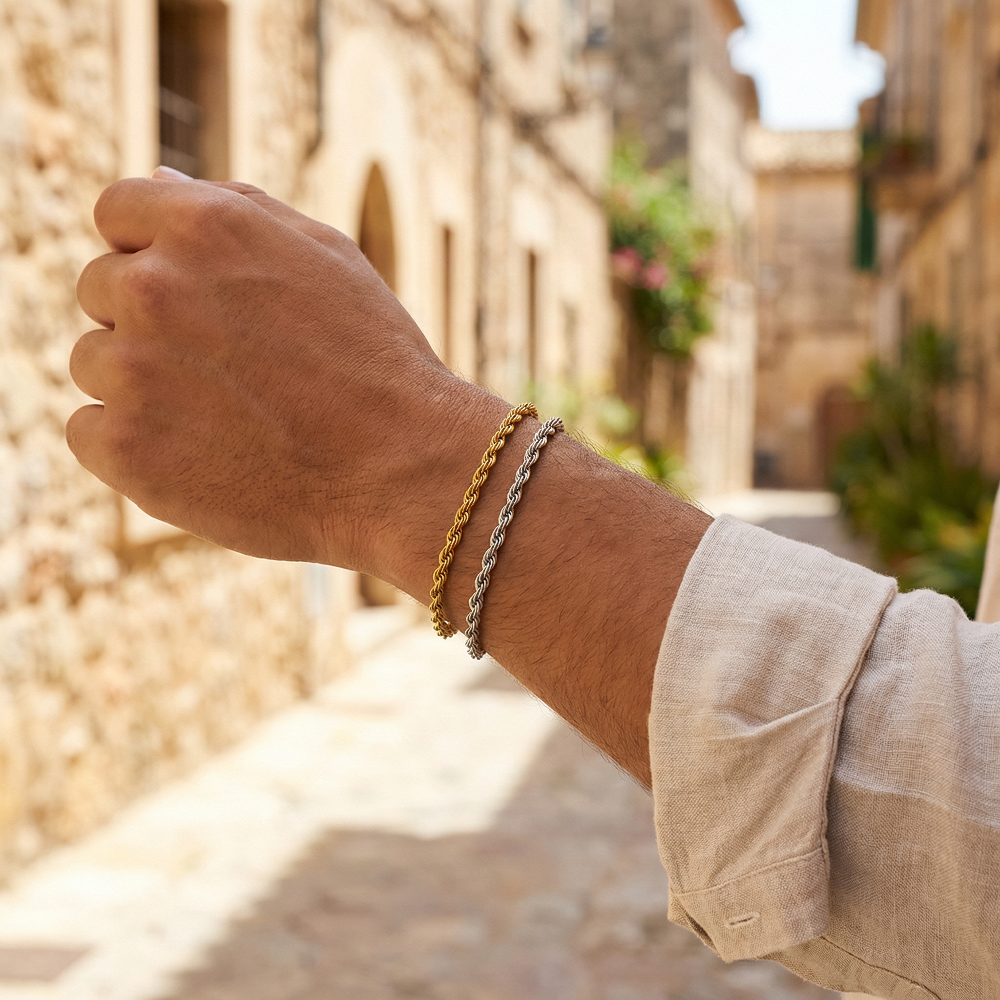 Raíz | Pulsera rope minimalista para hombre