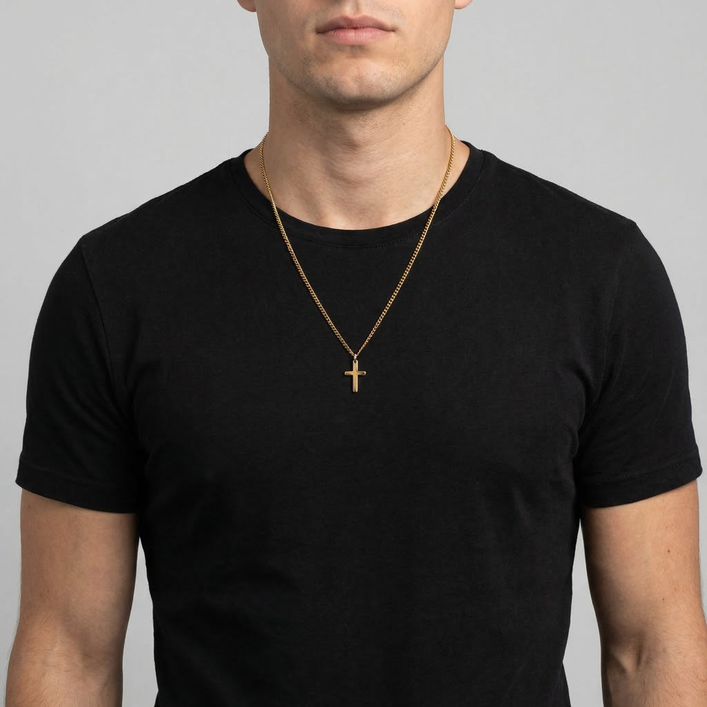 Crux Divinum — Colgante Cruz Cristiana para Hombre