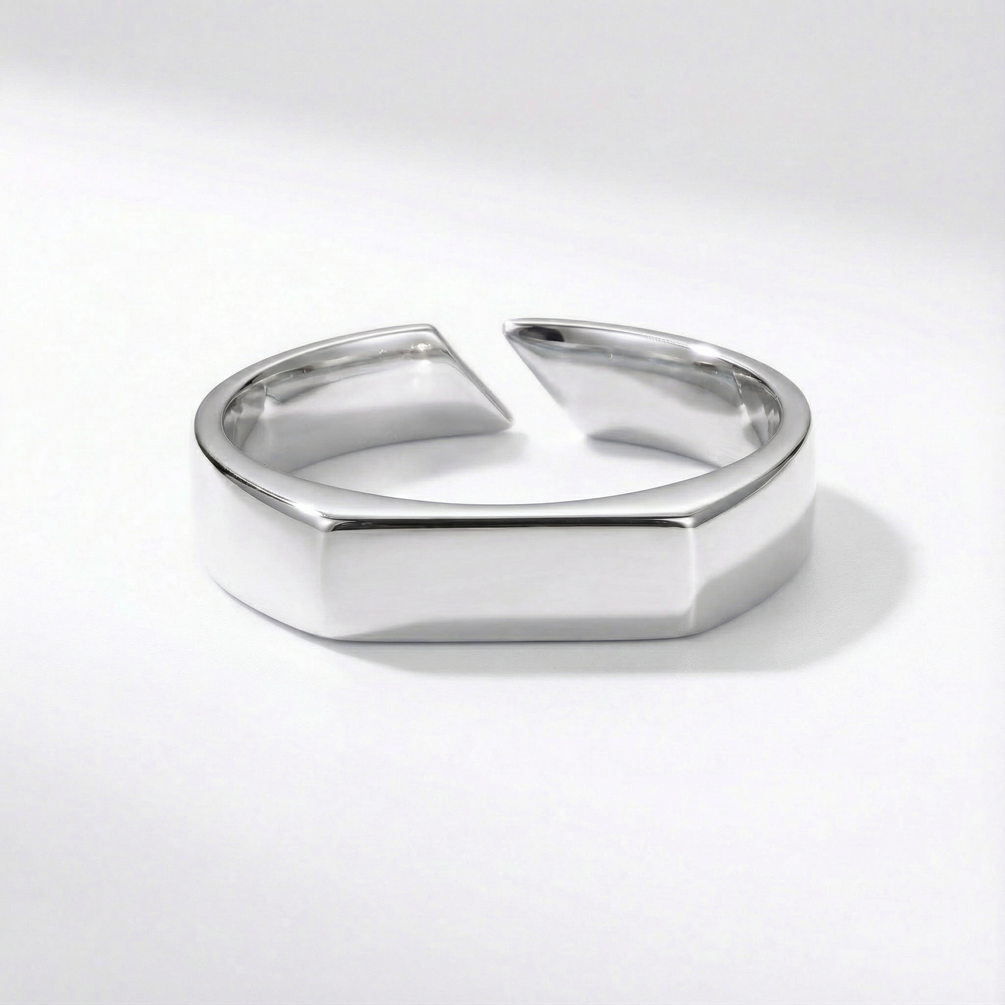 Zenith | Anillo sello rectangular minimalista para hombre