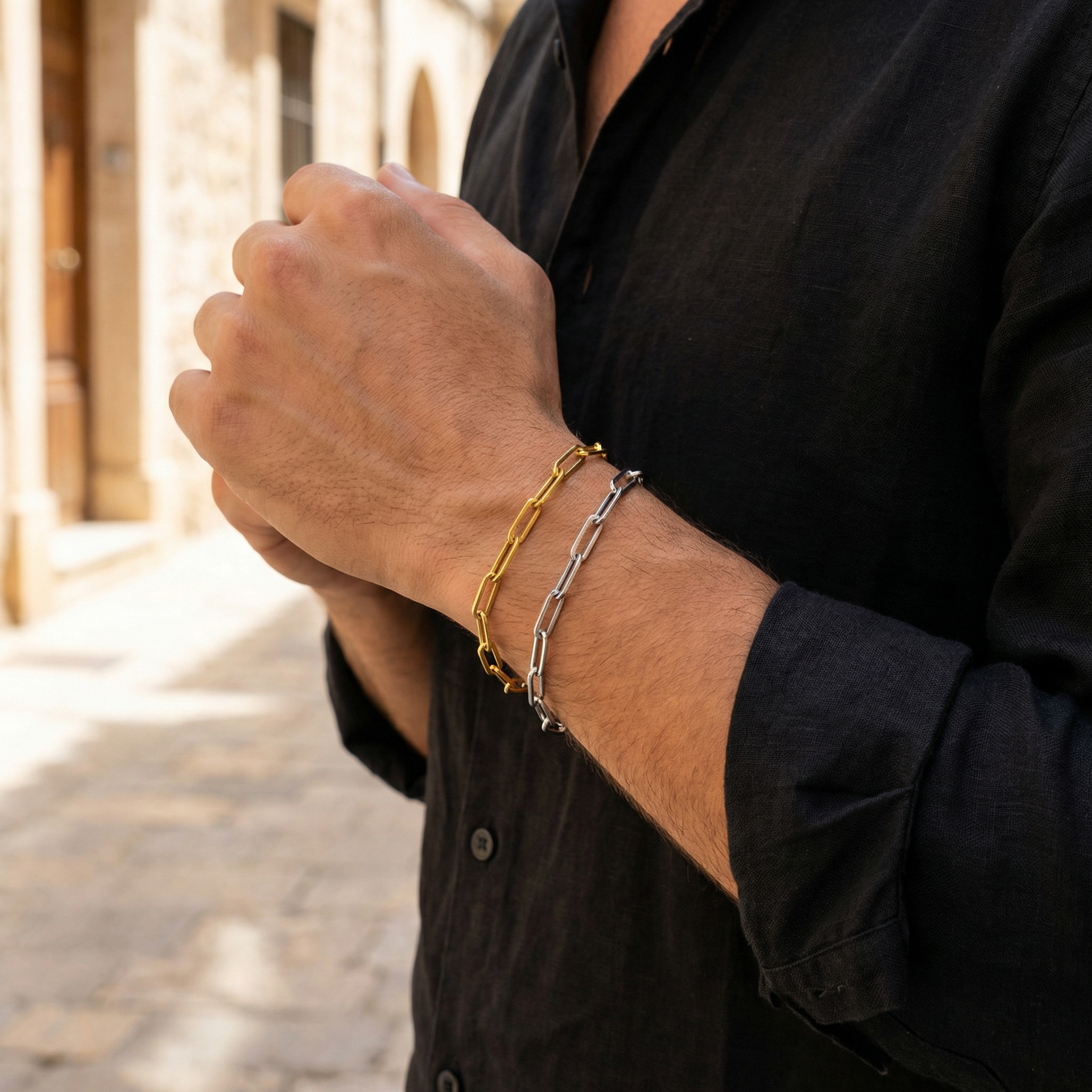 Nexo | Pulsera de eslabones minimalista para hombre