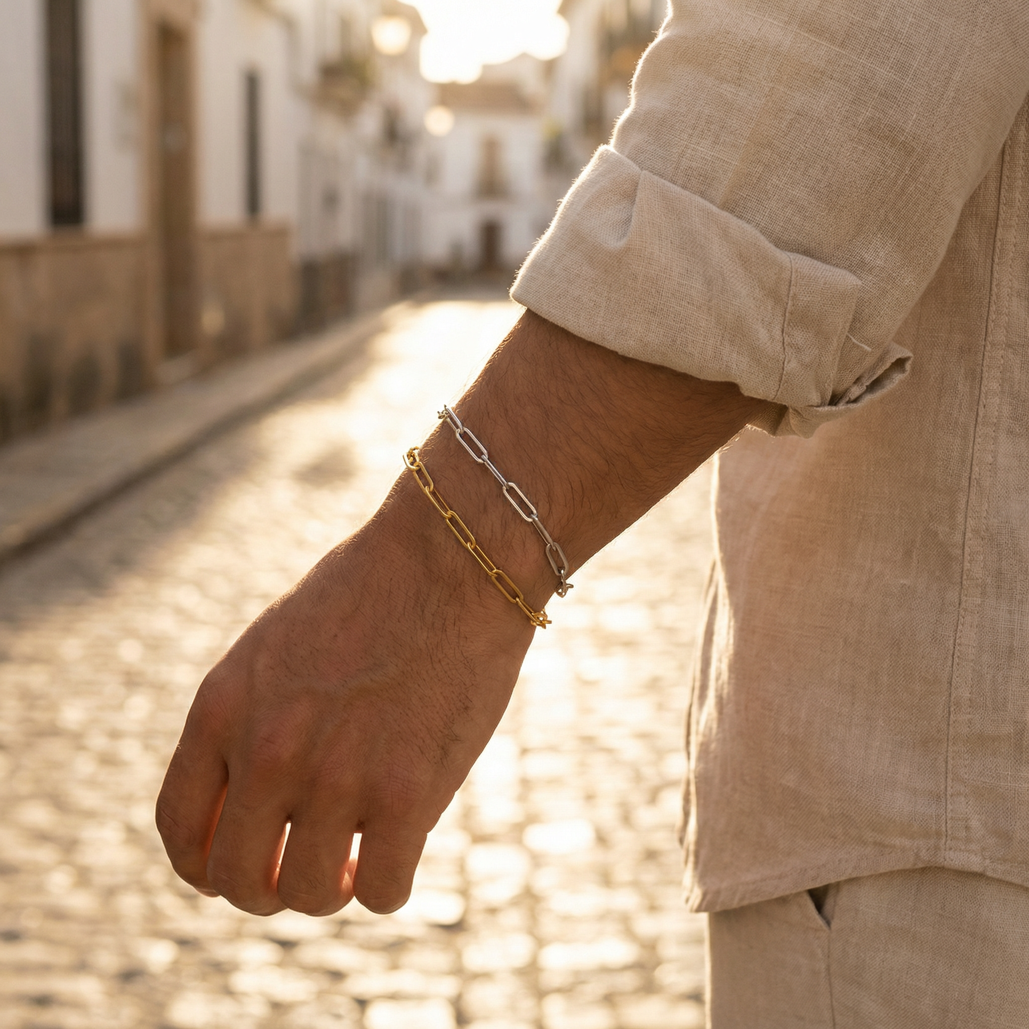 Nexo | Pulsera de eslabones minimalista para hombre