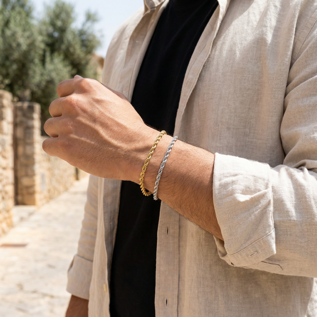 Raíz | Pulsera rope minimalista para hombre