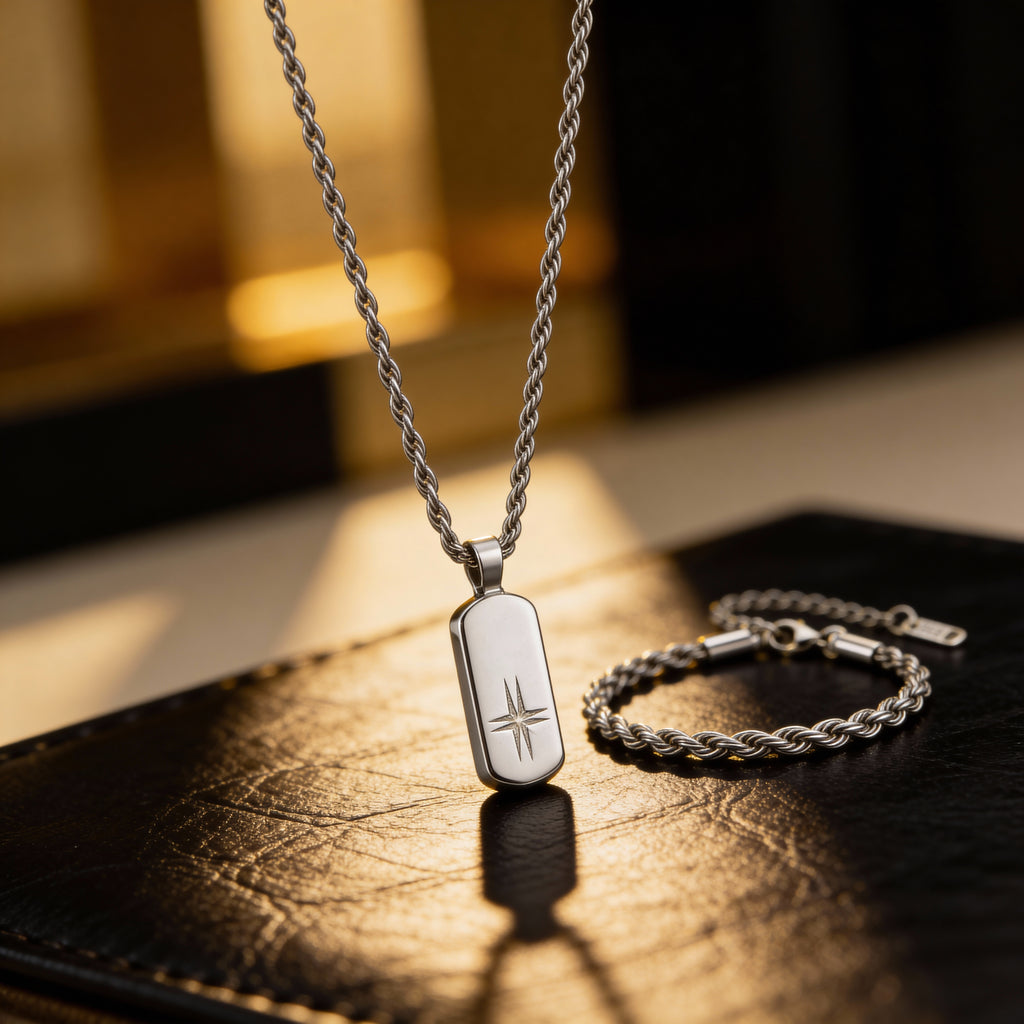 Set Origen | Colgante Origen & Cadena Raíz · Joyería masculina con significado