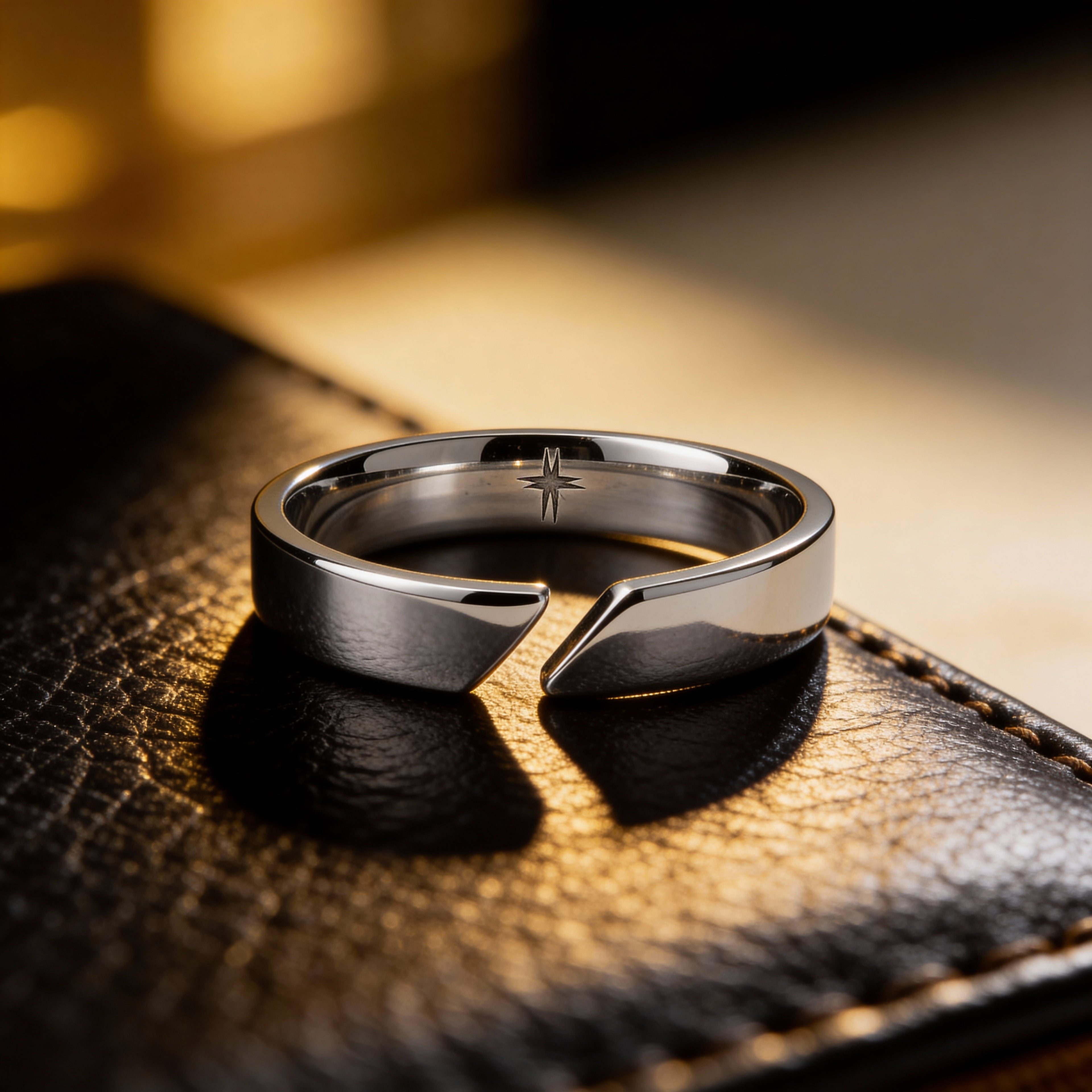 Aura | Anillo circular minimalista para hombre