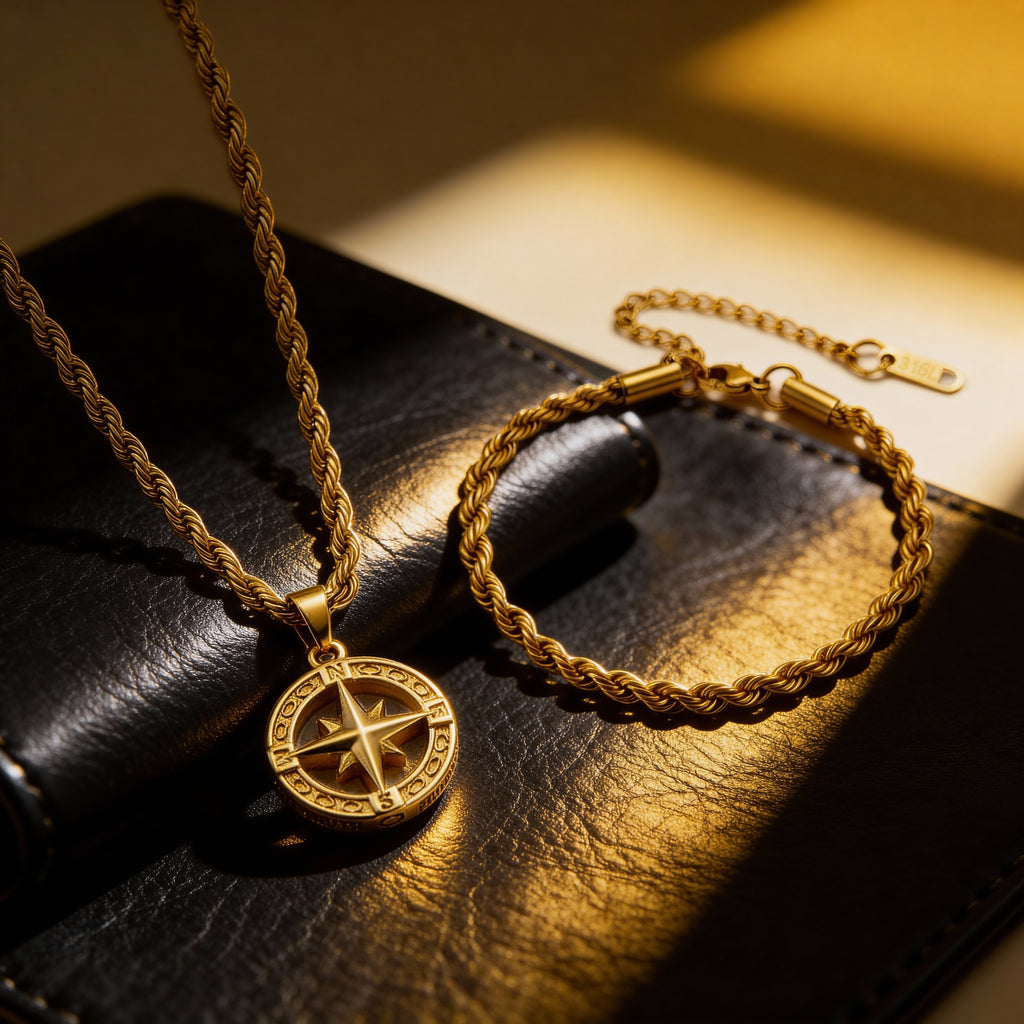 Set Norte | Estrella del Viajero & Cadena Raíz · Joyas con propósito