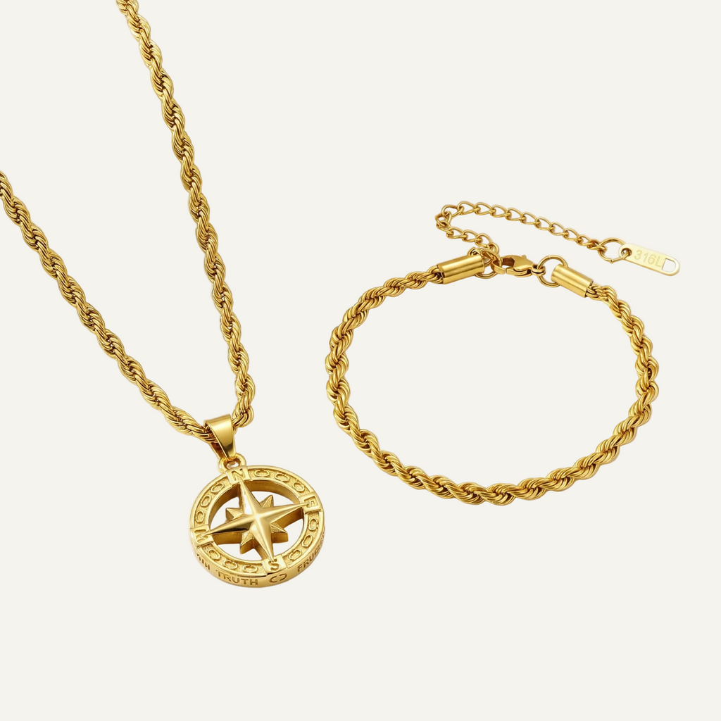 Set Norte | Estrella del Viajero & Cadena Raíz · Joyas con propósito