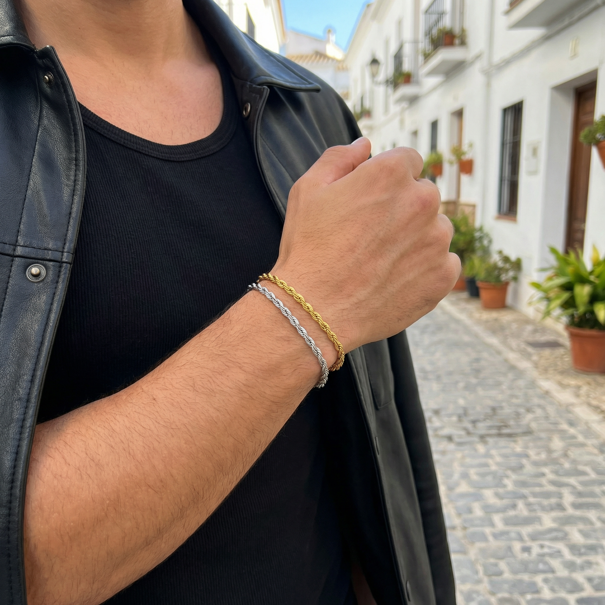 Raíz | Pulsera rope minimalista para hombre