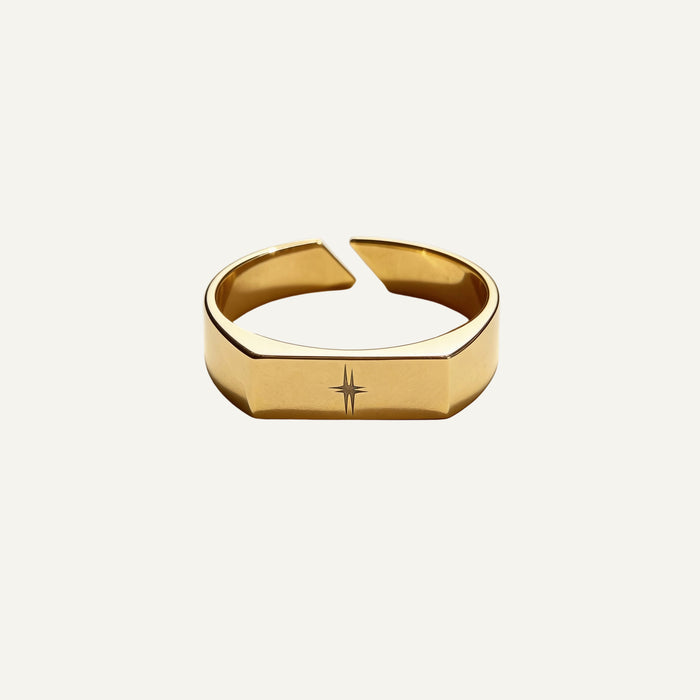 Zenith | Anillo sello rectangular minimalista
