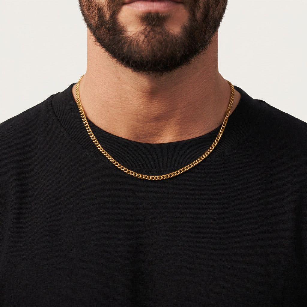 Cadena Cubana 4 mm para Hombre